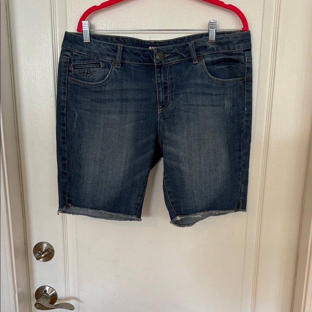 Mossimo Denim Shorts Womens Juniors 15 Blue Jean Shorts Distressed Casual